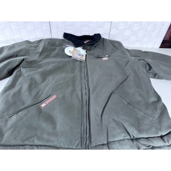 NWT!! "CANADA" Workgear,Barn Coat, Olive Green, With Black Corduroy Collar - Picture 5 of 7